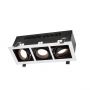 Recessed Spotlight 3xGU10 Black - White Cadre 112x298x115mm IP20