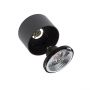 LED Spot AR111 GU10 Round Surface-Mounted Black 120x85mm IP20