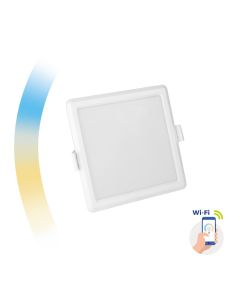 Smart home Led Einbaustrahler Weiß 6W Smart CCT+DIM Wi-Fi Quadrat