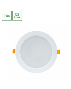 LED Downlight 18W Weiss Rund Eingebauter Treiber IP54