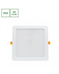 LED Downlight 24W Weiss Quadrat Eingebauter Treiber IP54 