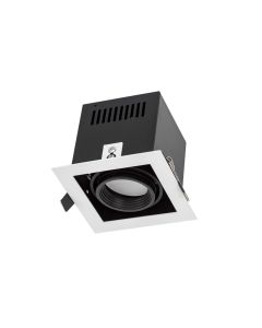 Recessed Spotlight Mini 1xGU10 Black - White Cadre 112x112x115mm IP20