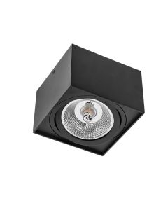 LED Spot AR111 GU10 Surface-Mounted Black Square 145x145x100mm IP20 Regulated Eye