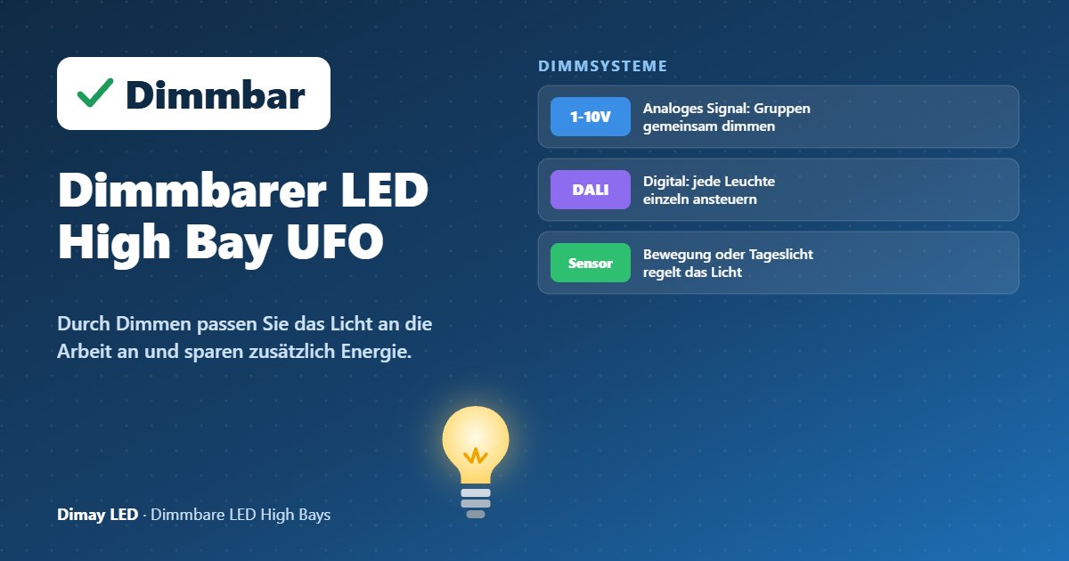 Infografik: Dimmbarer LED High Bay UFO