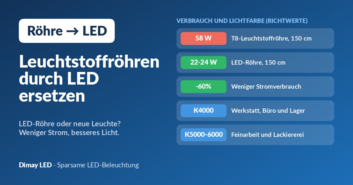 Leuchtstoffröhren durch LED ersetzen: LED-Röhre oder neue Leuchte?