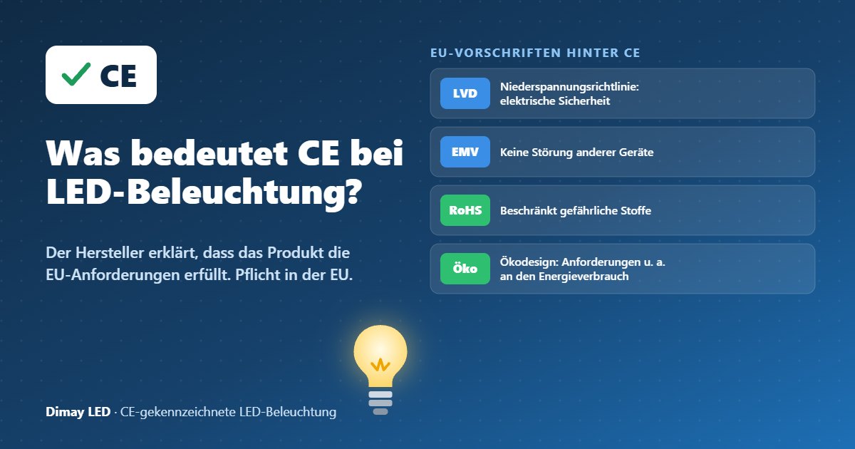Infografik: Was bedeutet CE bei LED-Beleuchtung?