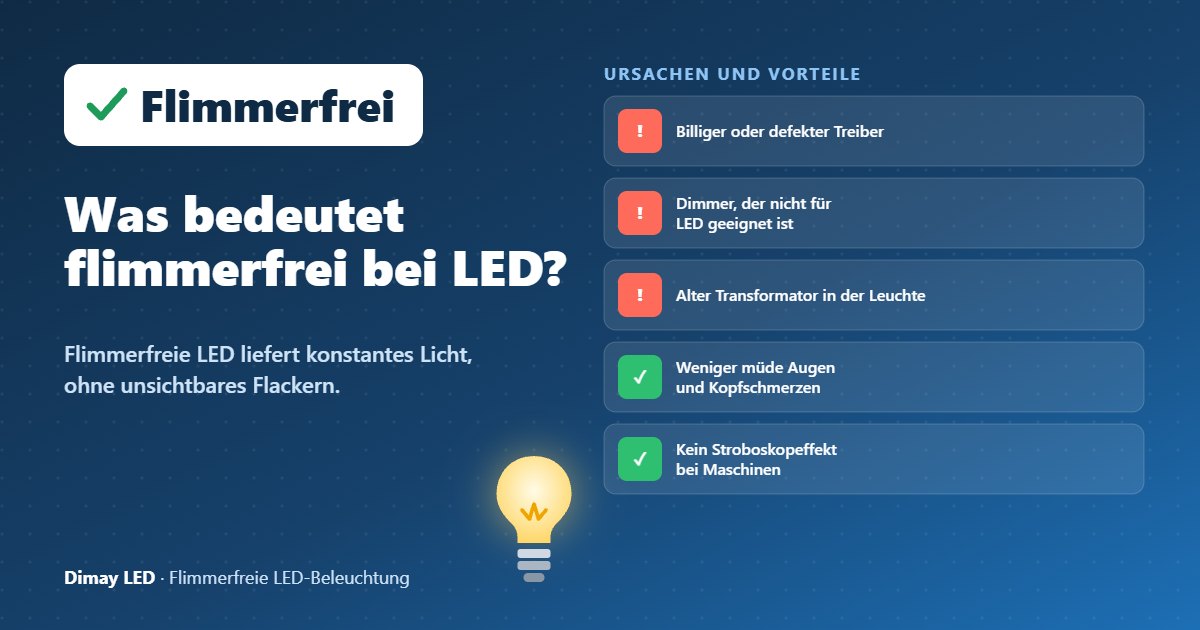 Infografik: Was bedeutet flimmerfrei bei LED?
