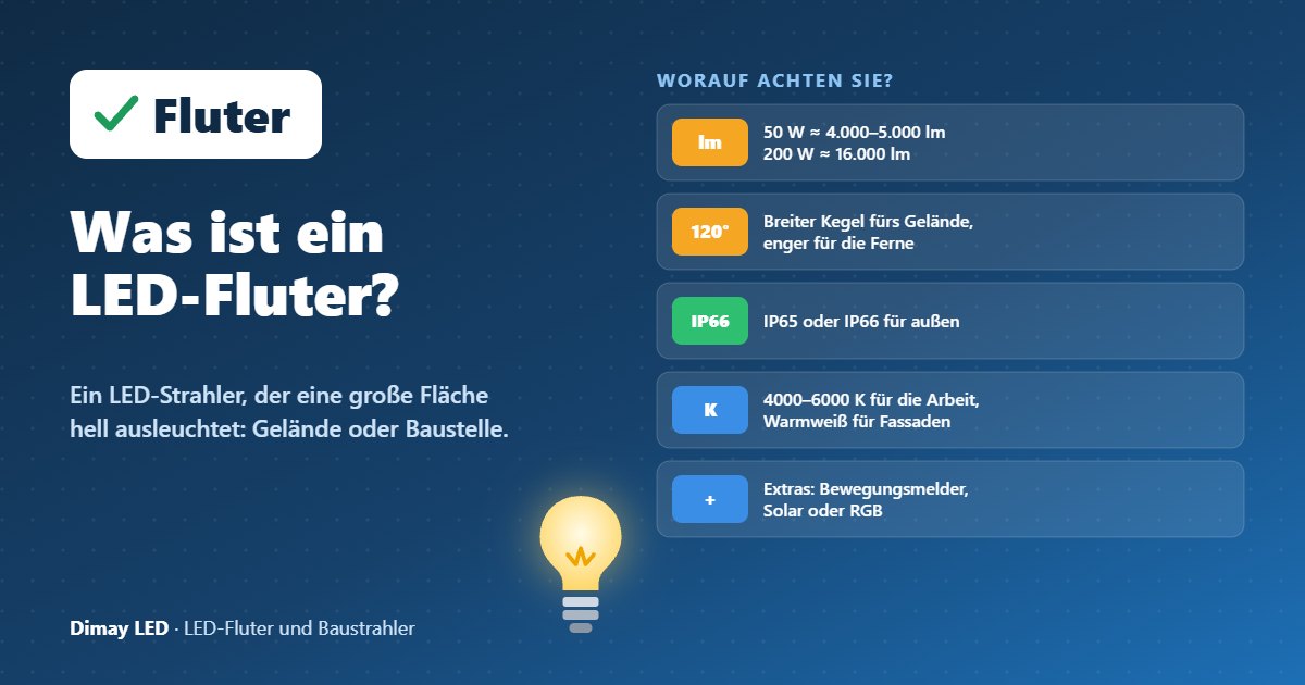 Infografik: Was ist ein LED-Fluter (Floodlight)?