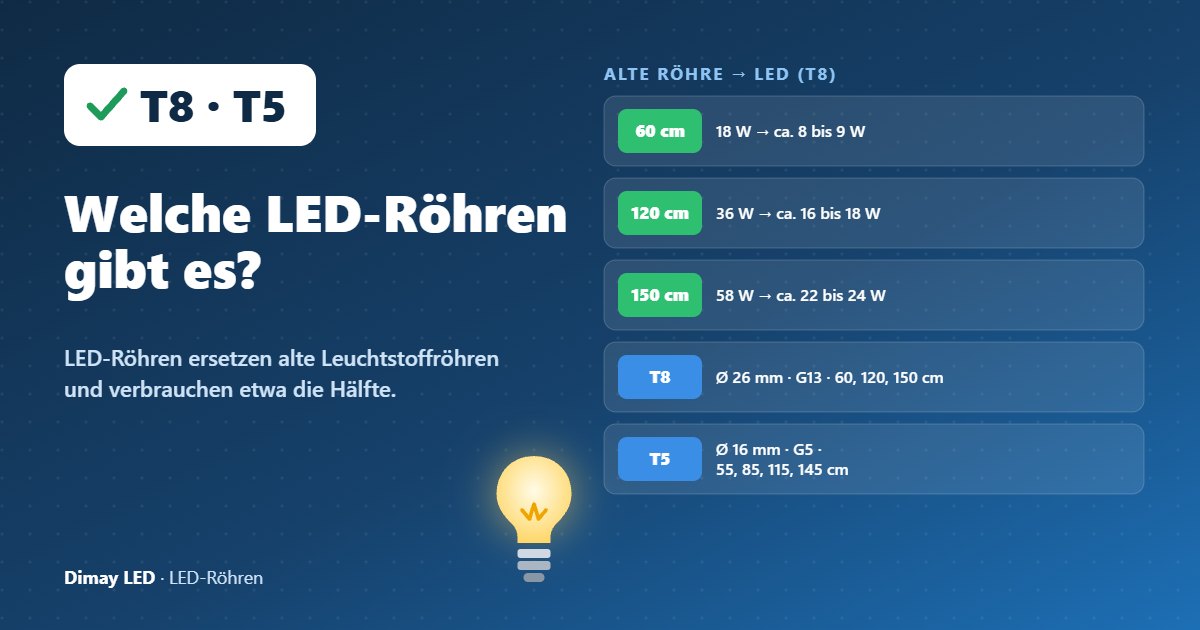 Infografik: Welche LED-Röhren gibt es?