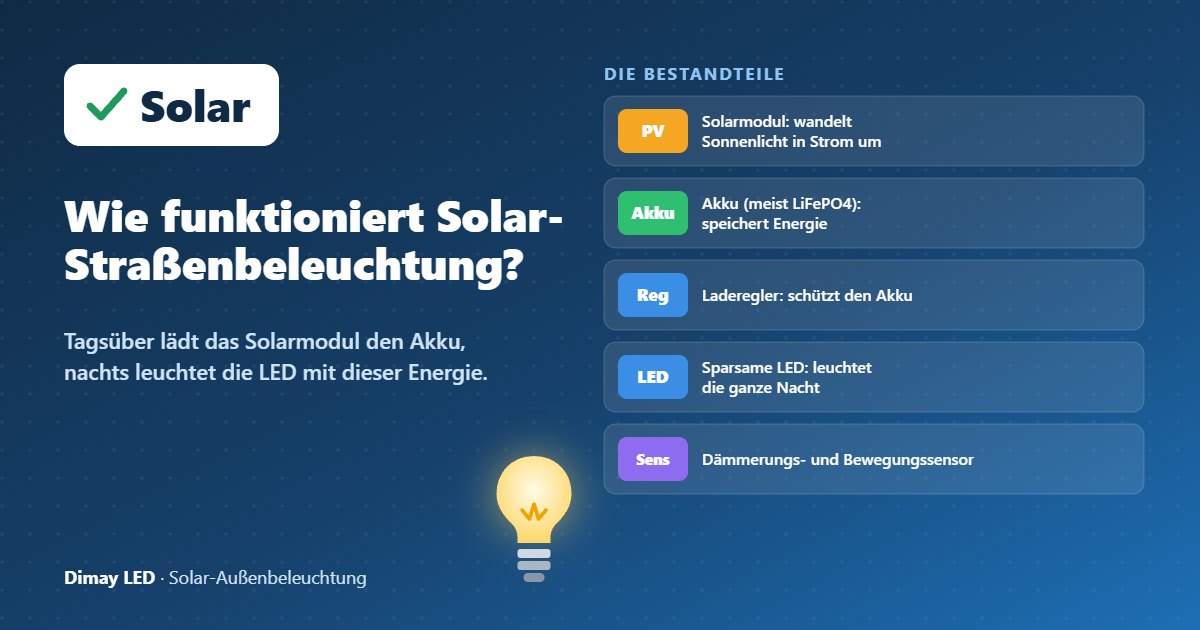 Infografik: Wie funktioniert Solar-Straßenbeleuchtung?