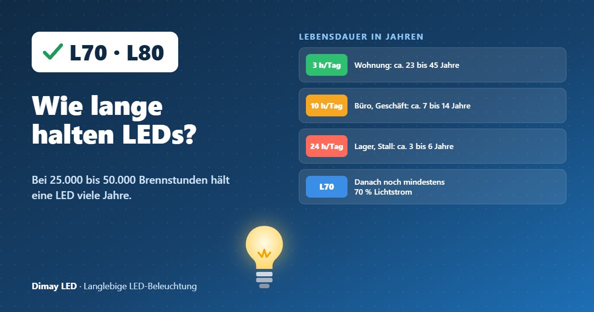 Infografik: Wie lange halten LEDs?